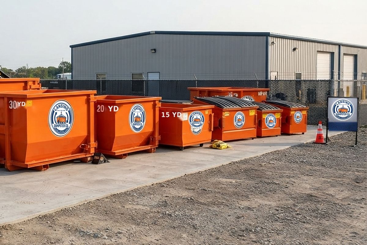 10 Yard roll-off dumpster from Lansing Dumpster Co