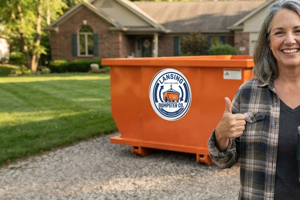 20 Yard roll-off dumpster from Lansing Dumpster Co