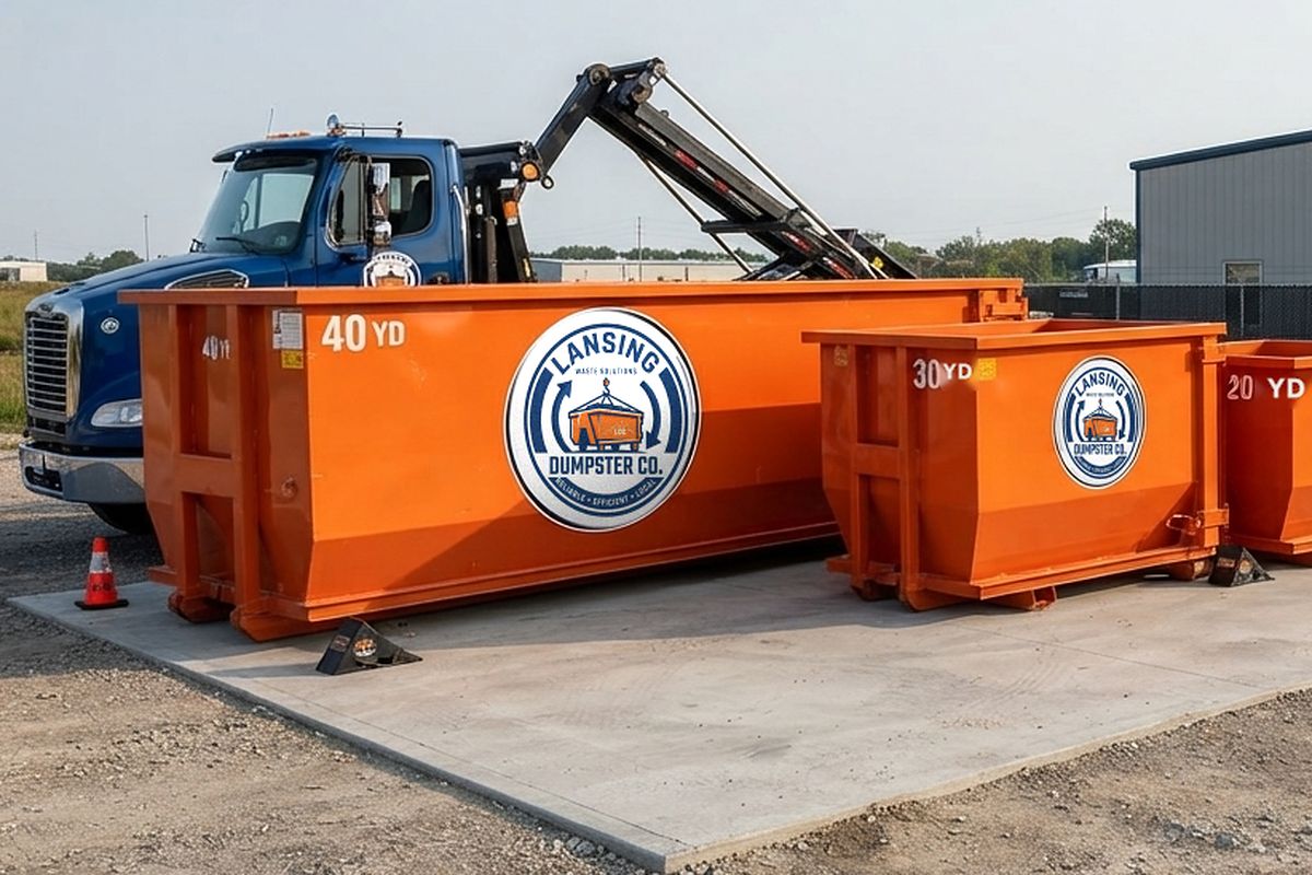 30 Yard roll-off dumpster from Lansing Dumpster Co