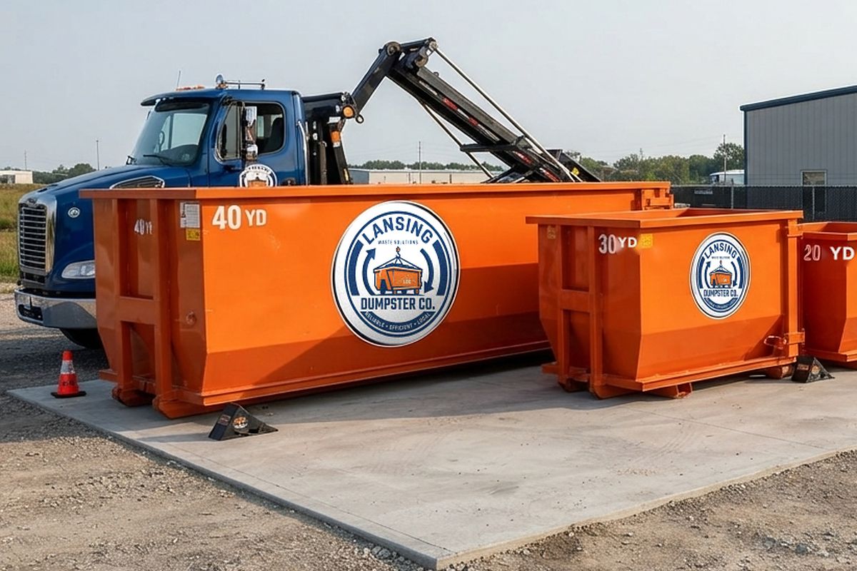 40 Yard roll-off dumpster from Lansing Dumpster Co
