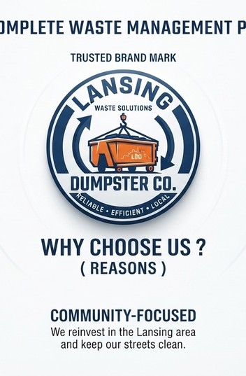 Happy customers with a Lansing Dumpster Co roll-off dumpster